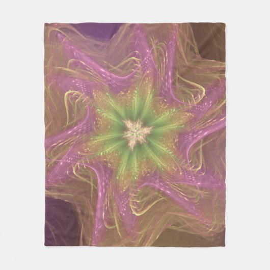 Fleece Deken Fractal Licht Paarse Palet (Voorkant)