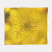 Fleece Deken Geel Bokeh Bloem (Voorkant (Horizontaal))