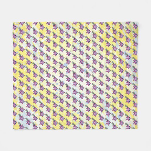 Fleece Deken - Geel, Kinderen Kamer Collectie (Voorkant (Horizontaal))