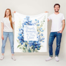 Fleece Deken Gezegend en Bloeiende Bluebonnet