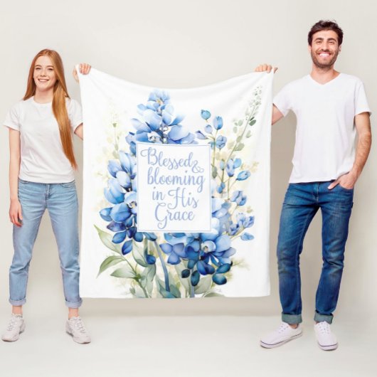 Fleece Deken Gezegend en Bloeiende Bluebonnet