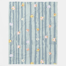 Fleece deken (groot 150 x 200 cm) – Whimsy Faces