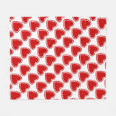 Fleece deken/Harten Deken (Voorkant (Horizontaal))