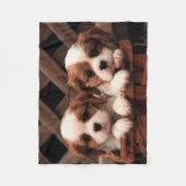 Fleece deken/Hondjes Deken (Voorkant)