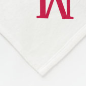 Fleece deken - Jumbled Letters in Reds (Hoek)