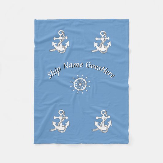 Fleece deken - Maritiem thema (Voorkant)