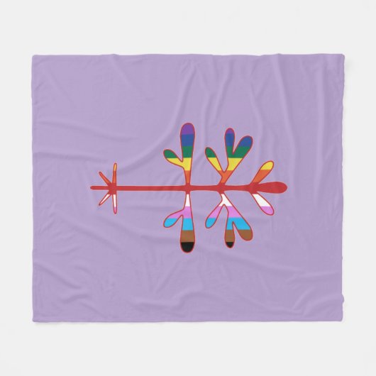 Fleece Deken met de Simon's Rock Pride Sapling (Voorkant (Horizontaal))