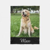 Fleece deken met foto van hond (Voorkant)
