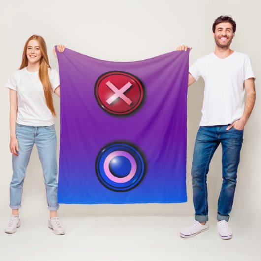 Fleece Deken met Game Voting Buttonnen (In situ)