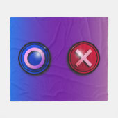 Fleece Deken met Game Voting Buttonnen (Voorkant (Horizontaal))