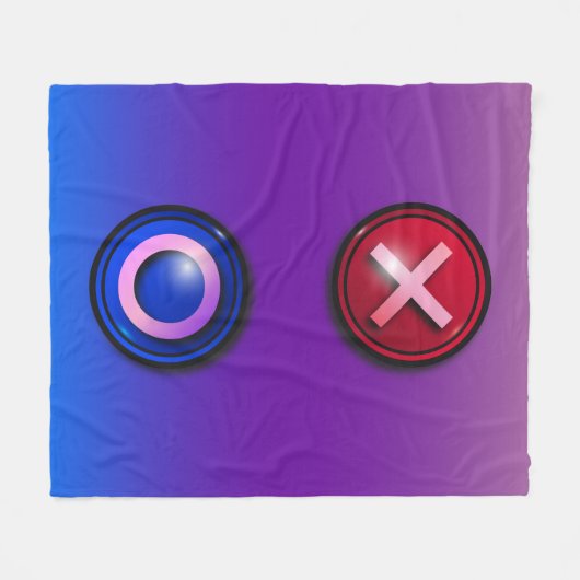 Fleece Deken met Game Voting Buttonnen (Voorkant (Horizontaal))