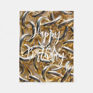 Fleece deken met ketting patroon