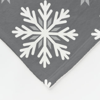 Fleece deken met op maat gemaakte sneeuwvlokken