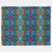 Fleece deken met regenboog Koi Fish Design (Voorkant (Horizontaal))