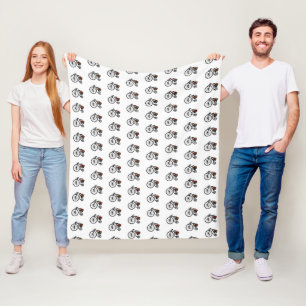 Fleece deken met romantische fiets