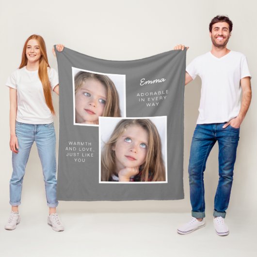 Fleece deken met twee leuke foto's (In situ)