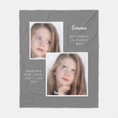 Fleece deken met twee leuke foto's (Voorkant)