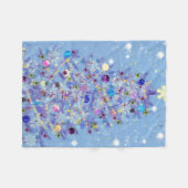 Fleece deken met versierde kerstboom (Voorkant (Horizontaal))