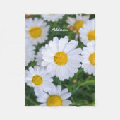 Fleece deken met witte daisy foto (Voorkant)