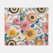 Fleece Deken Natuur's Perfect Patterns: Zonnebloem (Voorkant (Horizontaal))