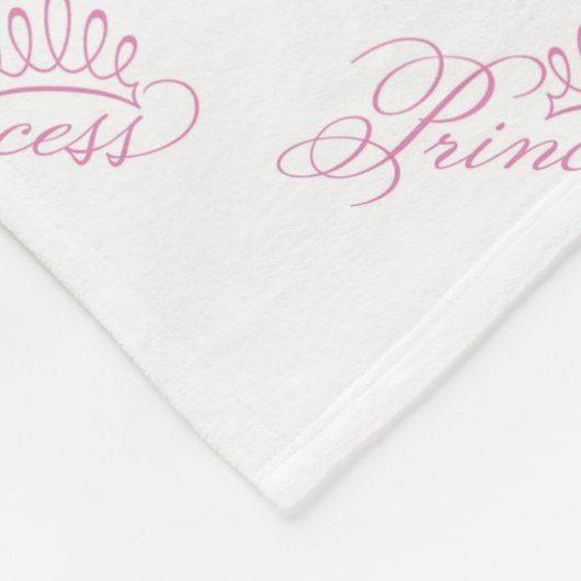 Fleece Deken/Prinses met Kroon (Hoek)