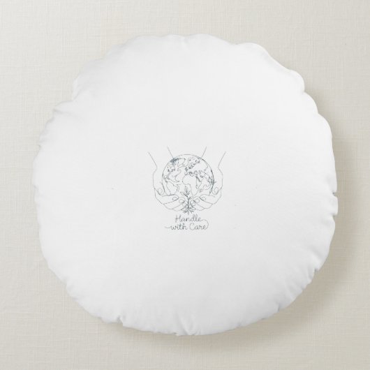 Fleece deken rond kussen (Voorkant)
