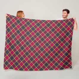 Fleece deken - Rood en Geel Schotse Tartan 2