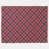 Fleece deken - Rood en Geel Schotse Tartan 2 (Voorkant (Horizontaal))