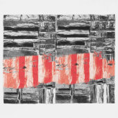 Fleece deken – Rood Pulse Abstract Design (Voorkant (Horizontaal))