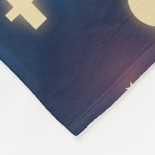 Fleece Deken Sterrennacht Knife Keyhole Pattern (Hoek)