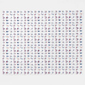 Fleece deken - Strandhuisjes (Voorkant (Horizontaal))