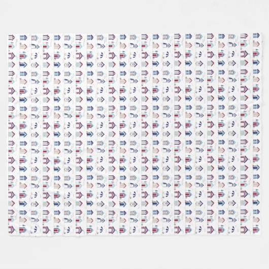 Fleece Deken - Strandhutten (Voorkant (Horizontaal))