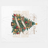Fleece deken - volwassene vrolijk kerstdeken (Voorkant (Horizontaal))
