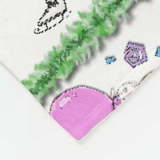 Fleece Deken Vrolijk Kerstfeest Happy Birthday (Hoek)