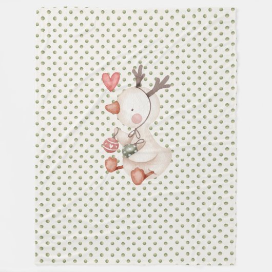 Fleece Deken w / Schattige Eend (Voorkant)