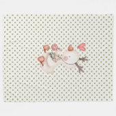 Fleece Deken w / Schattige Eend (Voorkant (Horizontaal))