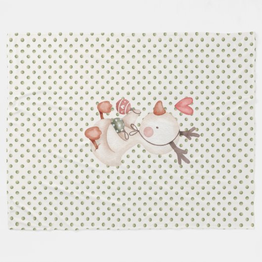 Fleece Deken w / Schattige Eend (Voorkant (Horizontaal))