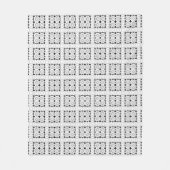 Fleece deken, wit & zwart geometrisch patroon (Voorkant)
