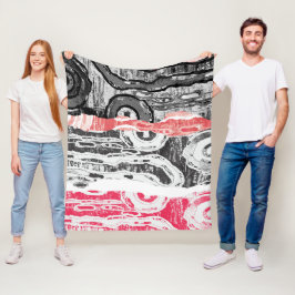 Fleece deken – Wrijving Lands Abstract ontwerp