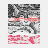 Fleece deken – Wrijving Lands Abstract ontwerp (Voorkant)