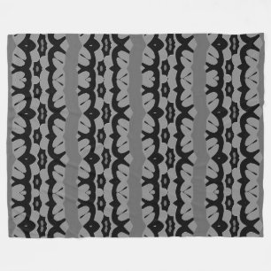 Fleece Deken, Zwart & grijs klassiek patroon Deken