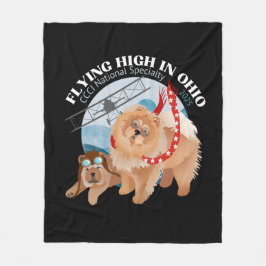 FLEECE DEKEN - ZWART MET 2025 LOGO