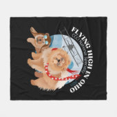 FLEECE DEKEN - ZWART MET 2025 LOGO (Voorkant (Horizontaal))