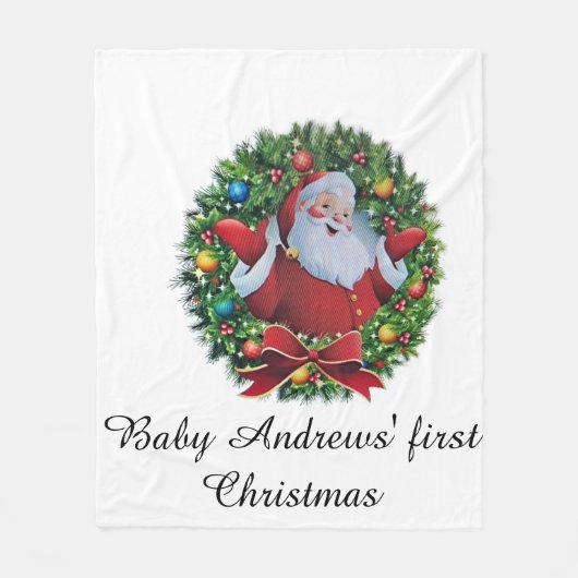 Fleece dekens zet hier de naam van je baby (Voorkant)