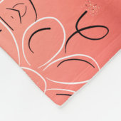 Fleece Designer Deken in Bourgondische koraal (Hoek)