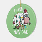 Fleece Feliz Navidad Funny Cute Sheep Kerstmis Keramisch Ornament (Links)