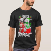 Fleece Feliz Navidad Funny Cute Sheep Kerstmis T-shirt (Voorkant)