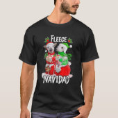 Fleece Feliz Navidad Funny Cute Sheep Kerstmis T-shirt (Voorkant)