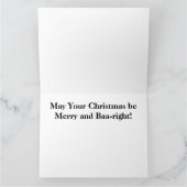 Fleece Feliz Navidad Grappige Kerstmis Schaap Joke Kaart (Binnen)