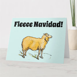 Fleece Feliz Navidad Grappige Kerstmis Schaap Joke Kaart